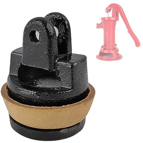 Griffpumpen-Ersatzkolben, Gusseisenkolben ist Effizient und Langlebig, mit 1 Zusätzlichen Dichtungsring, Schwengelpumpe Ersatzteile, Passend für die Meisten des Schwengelpumpe Typ 75 (Schwarz)