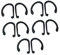 CRAFTHROU 5 Pairs Silicone -lost Earhook Headphone Headset Headsets Headset Head Phones Ear Phones Earphones Earhook Cover Black