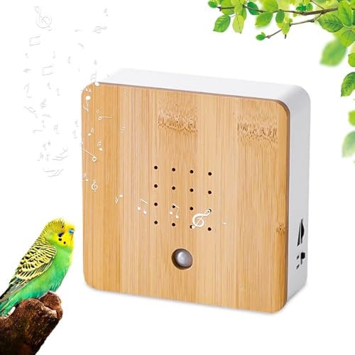 Rppiup Vogelgezwitscher Box, Naturgeräusche Box Vogelgezwitscher Bewegungsmelder mit Wandhalterung, Soundbox Vogelgezwitscher, Vogelgezwitscher Box Bewegungsmelder, Vogelgesang & Waldquelle