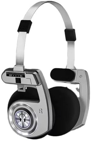 Koolenry Casque Rétro sans Bluetooth, Casque Stéréo avec Microphone, Casque Antibruit HiFi