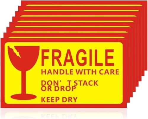 100 Aufkleber Etikett Versandaufkleber Fragile Attetion Vorsicht,Aufkleber Sticker Fragile Please Handle With Care Vorsicht Zerbrechlich Etiketten,Fragile Attention Versandaufkleber – Paketaufkleber