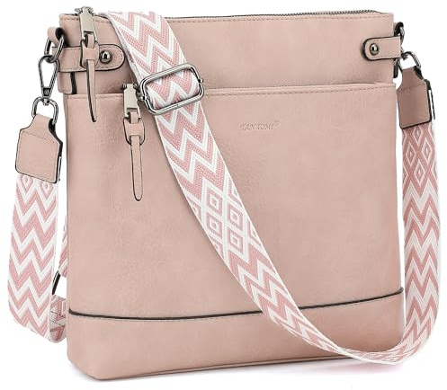 TANTOMI Umhängetasche Damen, Handtasche Damen Mittelgroß Schultertasche Tasche Damen PU Leder Mittelgroß mit 6 Kartenfächern
