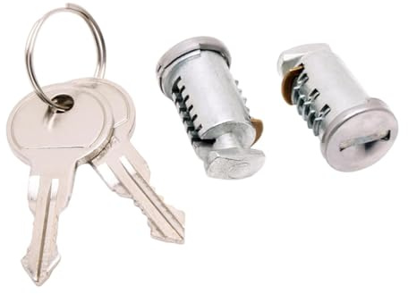 Oshhni Serrures de Sécurité pour Barres de Toit avec Clés, Serrures pour Barres de Chargement, Cylindres de Serrure pour Rack Vélo Automobile, Accessoires Faciles à Installer, 2 Noyaux de Verrouillage