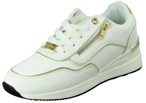 Ladies Elle Sport Lace Up Zip Detailed Memory Foam Casual Trainers F7R545