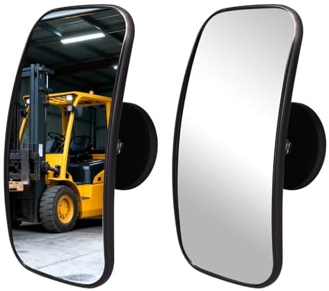2pz Specchietti Retrovisori Magnetici per Carrelli Elevatori, Specchietti Laterali Magnetici Universali Trattori Regolabili 360 Gradi e Ad Alta Definizione per Più Modelli Carrelli Elevatori