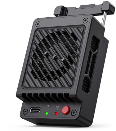 Decumeby Ventola di Raffreddamento per Fotocamera, Dispositivo di Raffreddamento per Semiconduttori Intelligente AI con Cavo USB e Telescopico a Molla, per A7M4 A7C ZV E10 FX30 R5