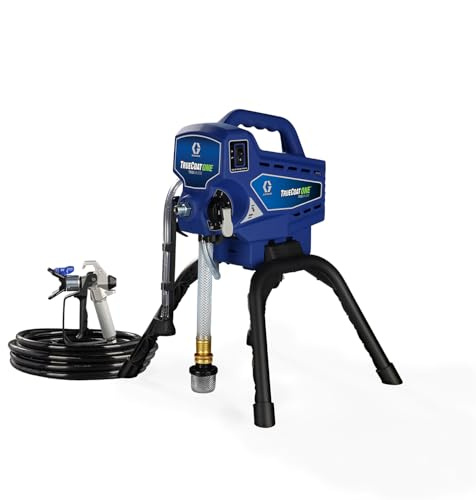 Graco 26DTC3 TrueCoat One Airless Paint Sprayer, EU/UK unit (220-240V, 50-60 Hz), household purposes (flow rate 0,9 l/min, max. Pressure 117 bar)