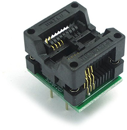 DollaTek 200-208mils SOP8 bis DIP8 IC Steckdosenadapter Sockel OTS-20-1.27-01 für 25xx Eeprom Blitz