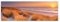 PICSonPAPER Leinwandbild Panorama Nordsee Strand im Sonnenuntergang, 90 cm x 30 cm, Dekoration, Kunstdruck, Wandbild, Geschenk, Leinwand Nordsee (Nordsee Sonnenuntergang)