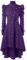 Beebeauty Abito da donna retrò gotico, Lungo cappotto Giacca a vento Era Vitoria (Small, viola)