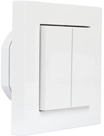 Opus 563.020-C Bridge-Interruptor de luz Inteligente de 2 Canales, sin renovación, Ampliable para su SmartHome greenNet, 0 W, Blanco