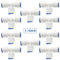 CESFONJER 10 PCS Adapter Fitting Verbindungsstück, RO Wasserfilter Fitting, 6,35mm (1/4) Pushfit gerade Stecker für Wasserrohr, drücken, Kühlschrankschlauch (T-Gelenk)