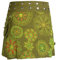 Vishes - Alternative Bekleidung - Damen Wickel-Rock Bedruckt Bestickt Blumen Mandala Gürtel-Tasche Olive 34-40