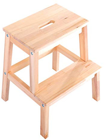 Stufen Tritthocker Klapphocker klappstufen Holz/klappstufenleiter/Klapptritts/Hockerleiter/Tritthocker klappbar/Leiterstuhl/Hockerleiter/Tritt- kleine Leiter/2 Schritt Hocker