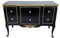 Antik königliche Louis XIV. Louises Barock Rokoko Stilmöbel Kommode Sideboard Kommodenschrank Sideboardschrank Farbe: schwarz mit Gold Breite135