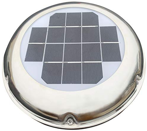 Remington Solar Dual Function Solar Powered Vent/Fan with Back up Battery for Boats, RV’s and Sheds (9 x 9 x 4.75 in.) Dual Function - Solar Vent/Fan with No Noise – Covers up to 500 Cu. Ft. - by