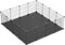PILIN Black Metal Wire Aufbewahrungswürfel Organizer, DIY Kleintierkäfig für Kaninchen, Meerschweinchen, Welpe | Pet Products Tragbarer Metalldraht-Hofzaun 134x134x34