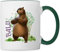 Spreadshirt Das Dschungelbuch Balu Tasse, One size, Weiß/Dunkelgrün, Keramik, 325 ml, Tasse