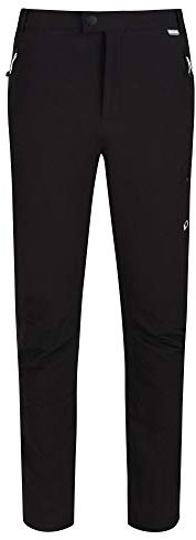 Regatta Highton Winter Pantalón de Senderismo, Tejido elástico y Repelente al Agua, con protección UV, Cintura elástica y Varios Bolsillos Trousers, Hombre, Black, 32