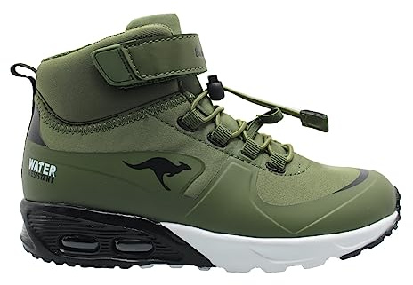 KangaROOS Unisex Kinder Kx-hydro Sneaker, Olive Jet Black, 40 EU