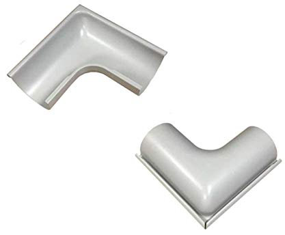 ANGOLO ESTERNO PER GRONDAIA GRONDA IN LAMIERA PREVERNICIATA BIANCO/GRIGIO 130mm