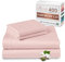 Pizuna Coton Peigné Parure de Lit 140x200 cm Rose Clair, 100% Coton Longue durée 400 Fils de Satin Comprend 1 Drap Housse, 1 Drap Plat, 2 Taie d'oreiller (Coton Draps 2 Personnes)