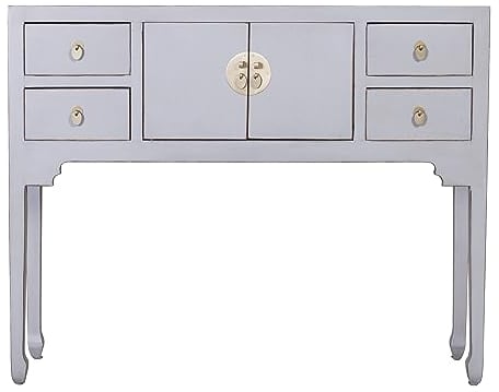 Fine Asianliving Chinesische Konsolentisch Orientalische Möbel Beistelltisch Wandtisch Dekotisch Konsole Telefontisch Tischchen Sofatisch aus Holz Kaffeetisch Couchtisch Sidetable China