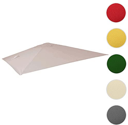 Mendler Ersatz-Bezug für Luxus-Ampelschirm HWC-A96, Sonnenschirmbezug, 3,5x3,5m (Ø4,95m) Polyester 4kg - Terracotta