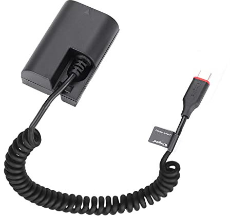 Dummy Akku USB Kamera Netzteil Dekodierter Canon Akku Ersatz mit Typ-C Feder Netzadapterkabel für Canon Kameras (LPE6)