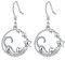 KINGWHYTE Katze Ohrringe 925 Sterling Silber Niedliche Tier Ohrringe Stern Katze Ohrhänger Katze Ohrstecker schmuck Geschenke für Katzenliebhaber Frauen Mädchen Freunde