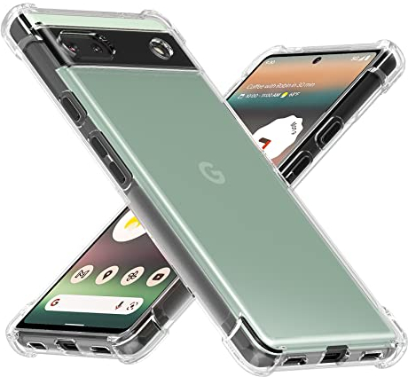Cresee kompatibel mit Google Pixel 6a Hülle Case, Transparente Handyhülle mit Verstärkte Ecken Schutzhülle Dünn Weich Cover Stoßfest Bumper für Pixel 6a (2022) Transparent