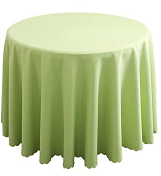 FANIVIN Polyester Tischdecke Tischtuch Tischwäsche Couchtisch Küchentischabdeckung Tafeltuch Rund Einfacher Stil Grün A Durchmesser 160CM