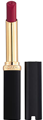 L'Oreal Paris Colour Riche Intense Volume Matte Lipstick, Lip Color Infused with Hyaluronic Acid for up to 16hr All Day Comfort, Le Carmin Courage, 0.06 oz