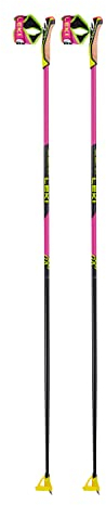 LEKI Prc 750 Pink - Robuster Leichter Carbon Langlauf Skistock, Größe 165 cm - Farbe Neon Pink - Neon Yellow - Black