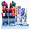 OFFCUP Stiftehalter Schreibtisch Organizer, 5 Stück Stiftehalter Schreibtisch mit Schublade, Multifunktionaler Büro Organizer, Kunstbedarf Organizer für Stifte Büro Zuhause Schule(Blau)