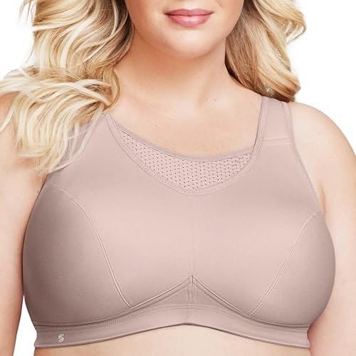 Glamorise Damen Hochleistungs Bustier Sport-BH, Roségold,80H