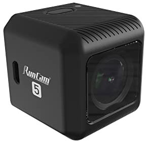 RunCam 5 Schwarz 56g Ultra-Light 4K 30fps 2.7K 60fps HD Camera, Kleiner Würfel HD Cam für FPV Drohne Airsoft Motorrad Fahrrad Helm Kompatibel mit Session Caddx Orca Mount Unterstützung EIS