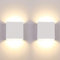CHEVVY 2 Pezzi Applique LED Interni 7W Bianco Caldo 3000K Applique Quadrate Bianche LED Lampada da Parete Interno Applique LED da Parete Interno Classico Applique a LED
