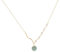fdsmall Halsketten für Frauen 14k Gold überzogene justierbare Kreis Jade Smaragd Perle Edelstein Teardrop Anhänger Choker Kette Halsketten Schmuck Geschenke für Frauen und Mädchen
