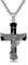 HUKKUN Heilige Michael Kette Sterling Silber Schwarzer Obsidian Erzengel Michael Kette Kreuz Kette für Männer Katholischer Schmuck Geschenk für Männer