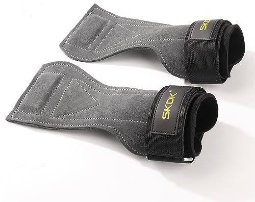 OLYSPM Polsini Palestra,Polsiere Palestra in Morbida Pelle di Vacca con Resistenza all'abrasione,Antisdrucciolo,Fascette Palestra per Sollevamento Pesi,Bodybuilding,Ginnastica