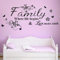 Adesivo da parete con scritta Family Where Life Begins and Love Never Ends Decalcomanie murali Scritture religiose cristiane in vinile Lettera di famiglia Citazione d'arte Murale per camera da letto
