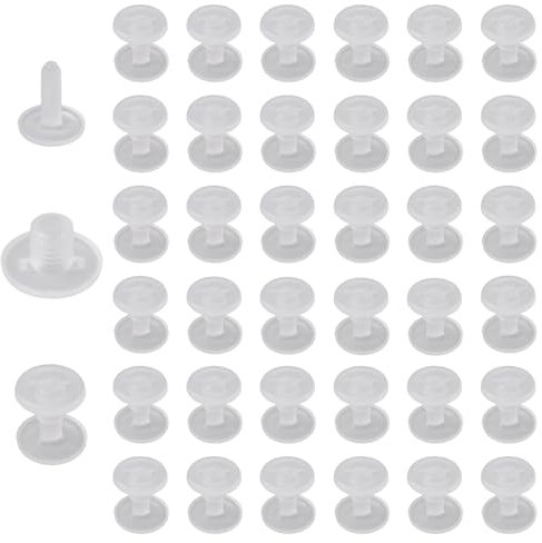 INCREWAY 60 oeillets en plastique, fixation transparente vis Chicago pour reliure rapide de dossiers, compartiments (M5*15)