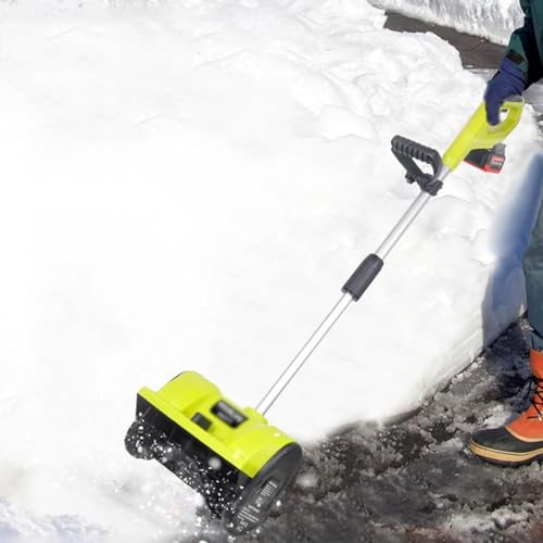 VoOqo Snow Shovel,20V 12 Inch Electric Push Snow Blower,for Driveway Clearing, Patio, Playground, Farm