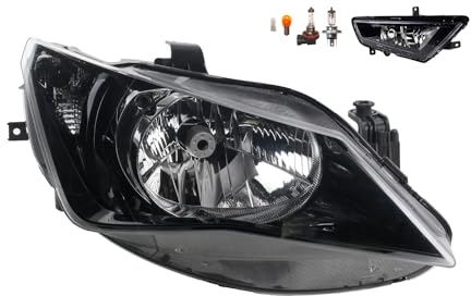 Johns, Scheinwerfer Halogen Front Haupt passend für Seat Ibiza 6J 03/12-06/15 H4 Rechts + Nebelscheinwerfer + Leuchtmittel