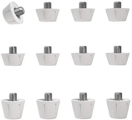 55 Sport X-Type Orbit Lightweight Nylon Replacement Football Studs - 12 Pack (8/11mm) - White