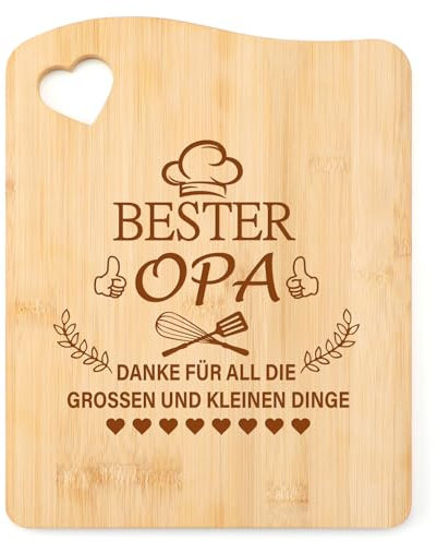 Tulolvae Opa Geschenk, Bambus Schneidebrett Geschenke für Bester Opa zum Geburtstag Weihnachten Ostern, Geburtstagsgeschenk Vatertagsgeschenke für Opa Von Enkel