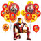 Iron Mann Geburtstagsdeko, Iron Held Luftballons, Geburtstag Deko Kinder, Helden Figuren Folienballon, Rot, Gelb und Orange Ballons für Kindergeburtstag Party Deko