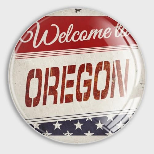 Freecustom Magnets Refrigerator Strong Magnets Welcome to Oregon Magnets For Fridge American State City State City Pride Magnets for Refrigerator Whiteboard Cabinet Kitchen 4 Pcs