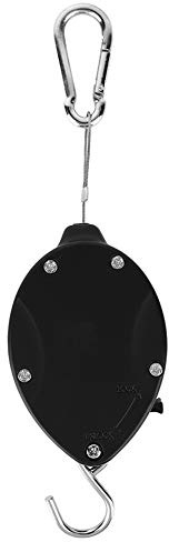 Hapivida Hanging Basket Pulley, 25kg Capacity Retractable Plant Pulley Heavy Duty Adjustable Plant Hanger Flower Basket Hook Max length 160cm for Garden Hanging Baskets, Birds Feeder